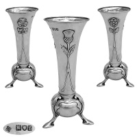 An Art Nouveau Silver Vase London 1901